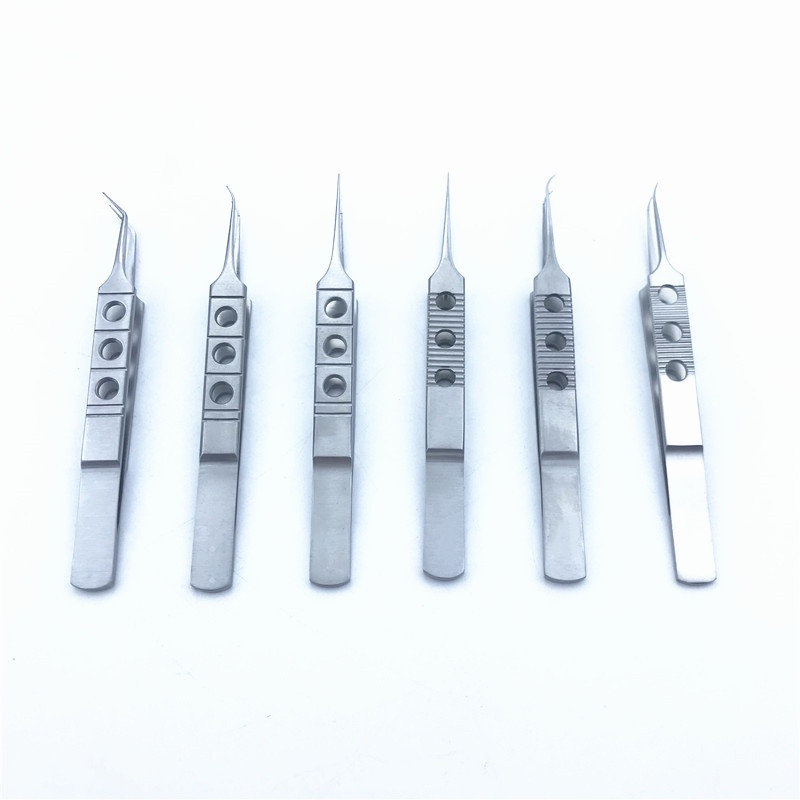 Ophthalmic Forceps สแตนเลส Dovetailed แหนบแพลตฟอร์ม 1 ชิ้น 10.5 ซม. Ophthalmic Micros Forceps