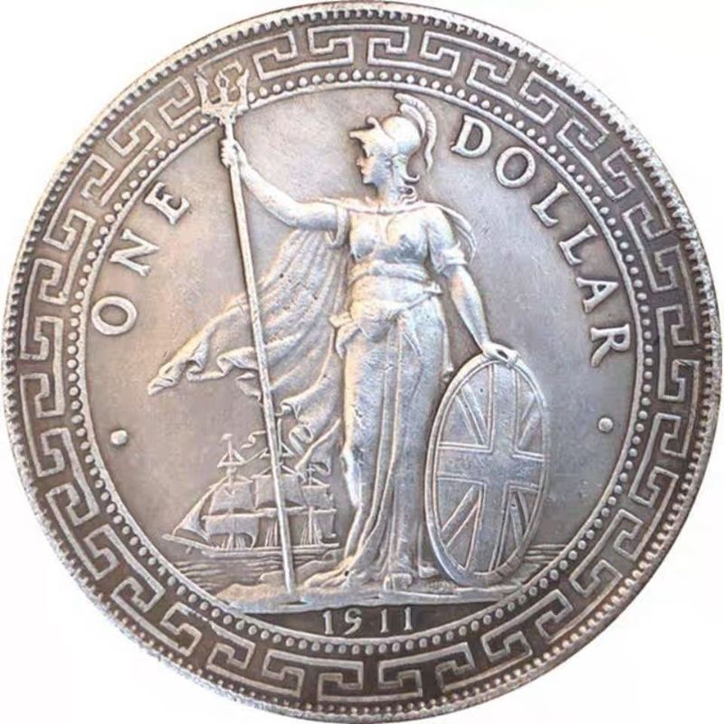 39 มม.รอบเงินสถานีอังกฤษ Yang Yuan Datou Daqing เหรียญเงิน Dayang Dragon Yang เหรียญเงินเหรียญโบราณ 