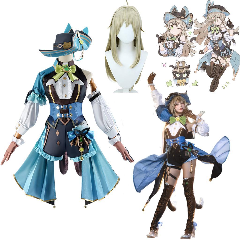Genshin Impact Kirara คอสเพลย์เครื่องแต่งกายผู้ใหญ่ Carnival ชุดวิกผมอะนิเมะฮาโลวีนเครื่องแต่งกาย Ma
