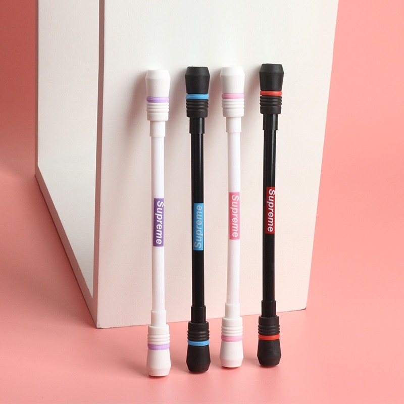 🔥พร้อมส่ง กทม🔥 Spinning pen สีดำ สีขาว หมุนง่าย ถ่วงดี ปากกาควง
