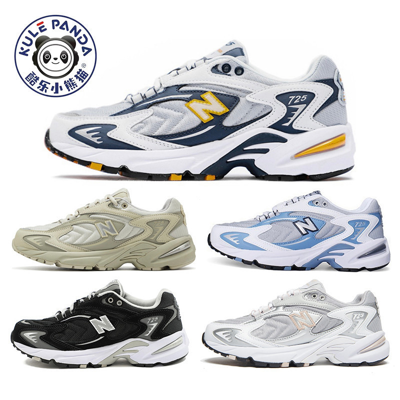 New Balance 725 NB725 Plus รองเท้าผู้ชายหนา Soled Anti-Slip ทนต่อการสึกหรอแฟชั่น All-Match รองเท้าผ้