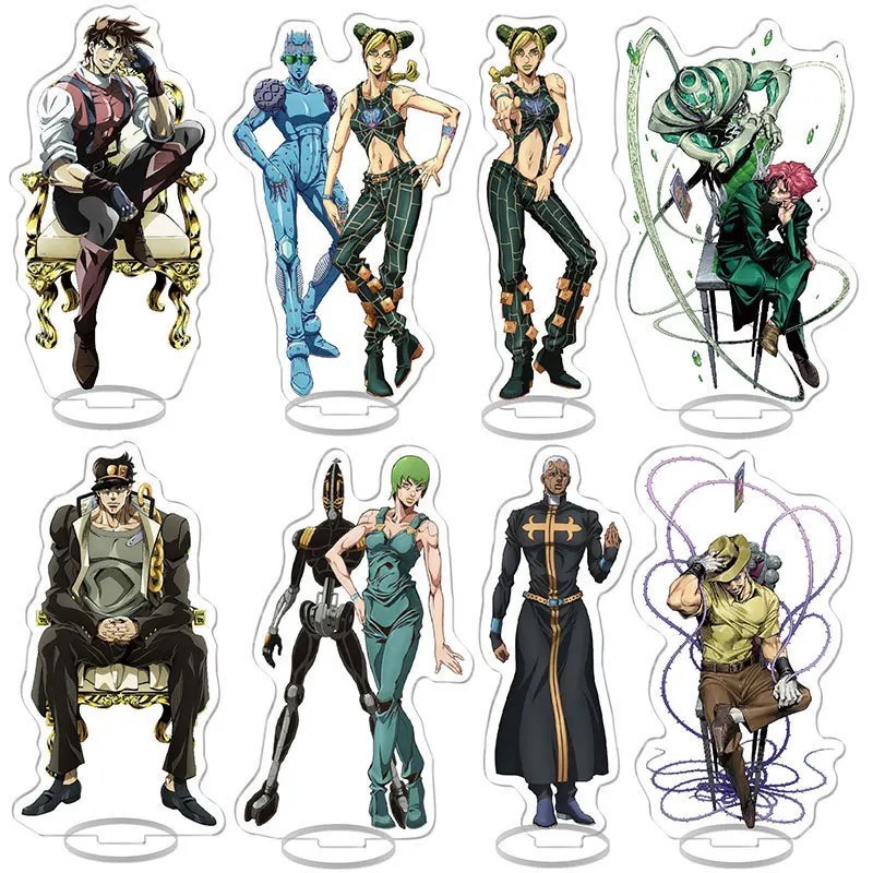 Standee อะนิเมะ JoJos Bizarre Adventure Mica อะคริลิคโต๊ะเรียนตกแต่ง Jotaro Jolyne Joseph Kujo Pucci