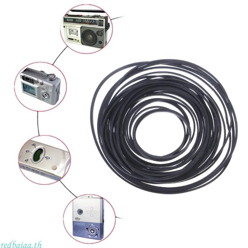 Redbaiaa Cassette Tape Player Drive Belts DVD Record Player Belts 0 7x0 7mm Rubber Belts