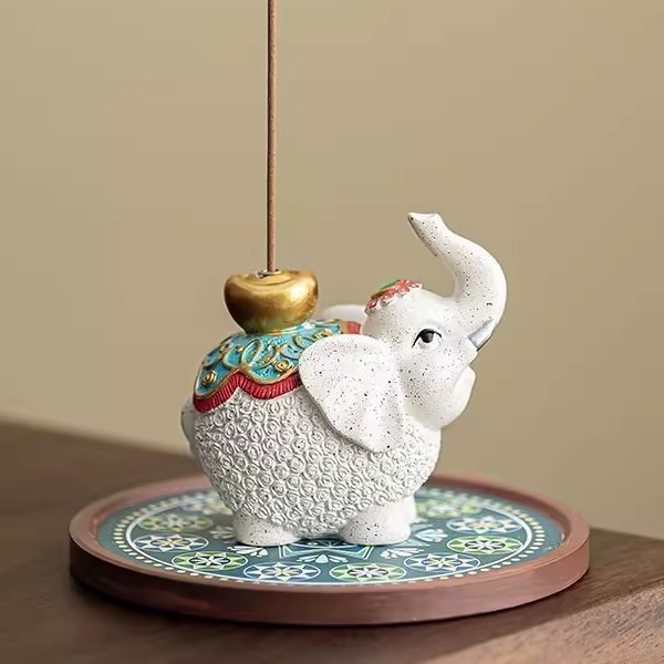 吉象香插摆家用原创心想事成线香香炉香插国潮茶道茶台香薰摆Jixiang Incense Pendulum Home Original Wants into Line Incensedxlnmatq12