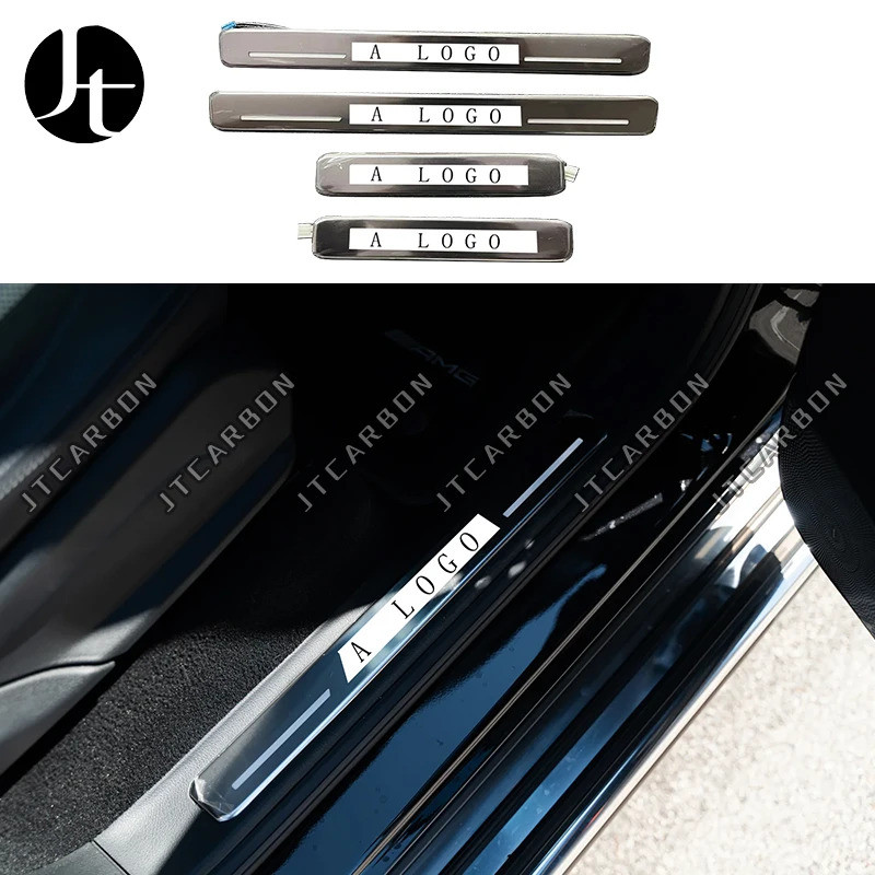W464A ยินดีต้อนรับเหยียบประตู Sills Fit สําหรับ Benz g Class W464 อุปกรณ์ตกแต่งรถยนต์ประตูรถตกแต่ง