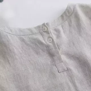 เสื้อสายเดี่ยวแขนกุดสำหรับผู้หญิง ทําจากผ้าฝ้ายและลินิน ออกแบบมาอย่างหลวมสบาย