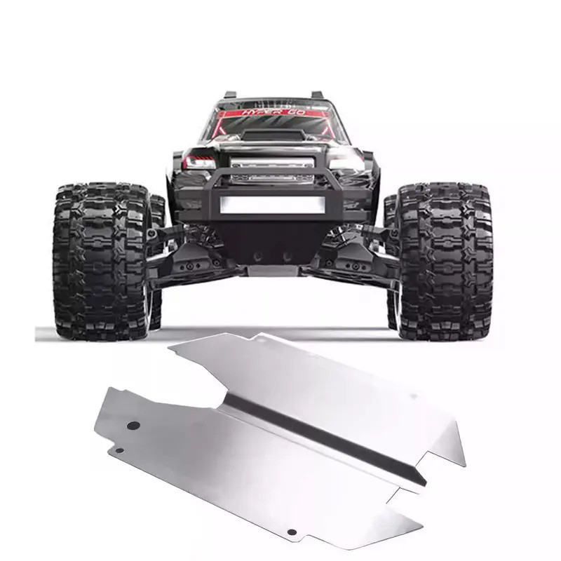 MJX 1เซ็ตสแตนเลสแชสซีเกราะป้องกันสําหรับMJX 10208 Little Monster 1/10 RCรถอะไหล่อัพเกรดอุปกรณ์เสริม