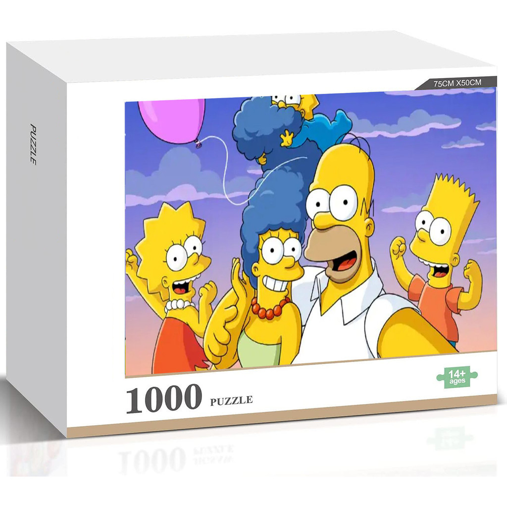 ซิมป์สัน: Disney Hotstar 1000 ชิ้นจิ๊กซอว์ไม้สีสันสดใสสําหรับเด็กอะนิเมะของเล่นเกมทางปัญญาบรรเทาความ