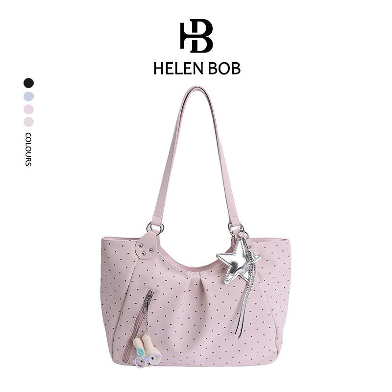 HelenBob สุภาพสตรีกระเป๋าสะพาย Wave Point ความจุขนาดใหญ่หญิงสาว Wind Tote กระเป๋า