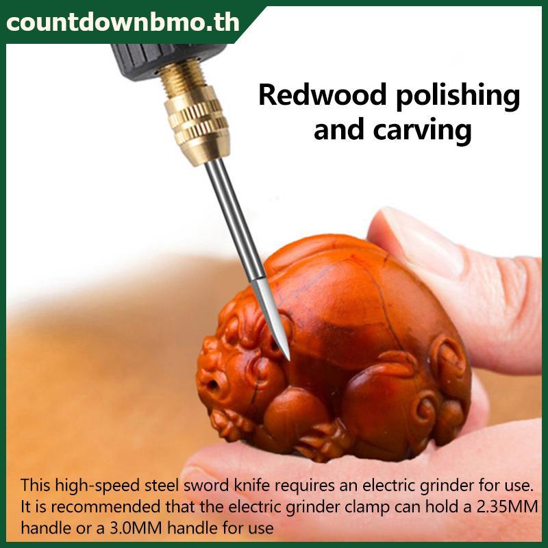 CO 5/6PCS HSS ไม้แกะสลักชุด Bit สําหรับเครื่องมือโรตารี่ Precision แกะสลักไม้แกะสลัก, Root แกะสลัก, 