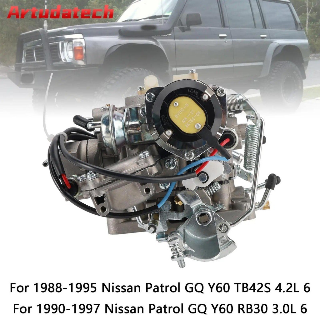Artudatech 2 บาร์เรลคาร์บูเรเตอร์ 16010-26J00 สําหรับ Nissan Patrol GQ Y60 TB42S 4.2L 88-95 RB30 3.0