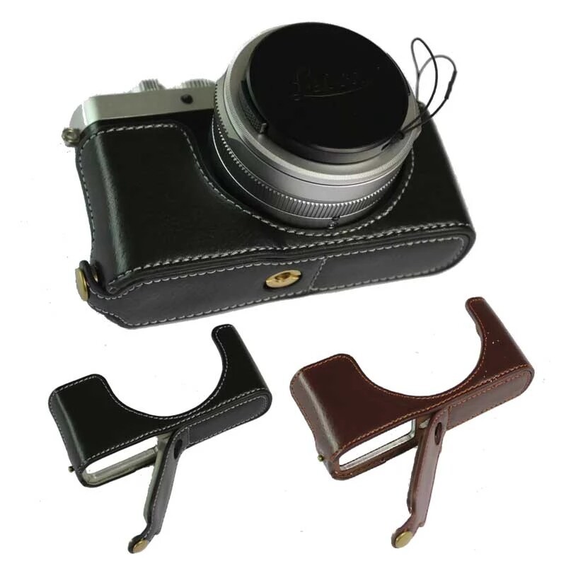 เหมาะสําหรับ Leica D-Lux7 ฐานกล้อง Leica D-Lux 7 ของแท้หนังด้านล่างวงเล็บเชื่อมต่อ