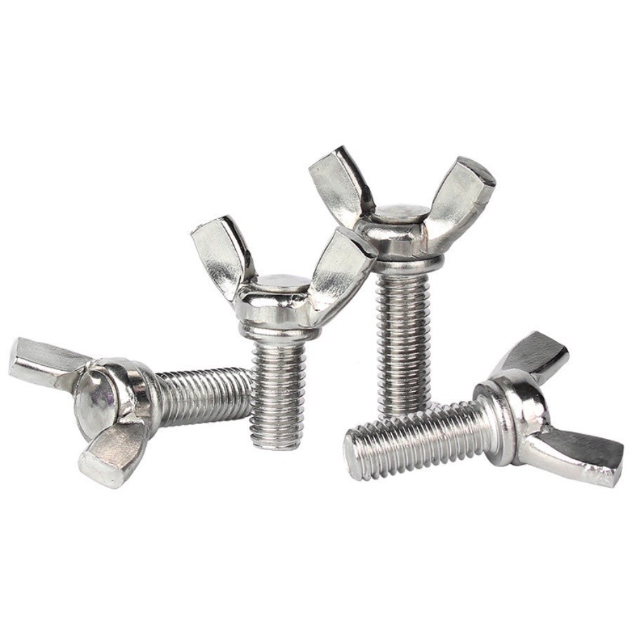 M4 M5 M6 M8 และสกรูสกรูสกรูผีเสื้อ SUS316 สลักเกลียวผีเสื้อสกรูมือ