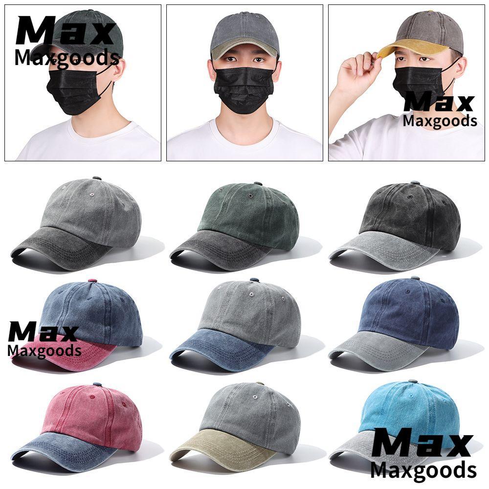 MAXG Distressed Faded Caps Sports Adjustable Vintage WASHED DENIM Cap