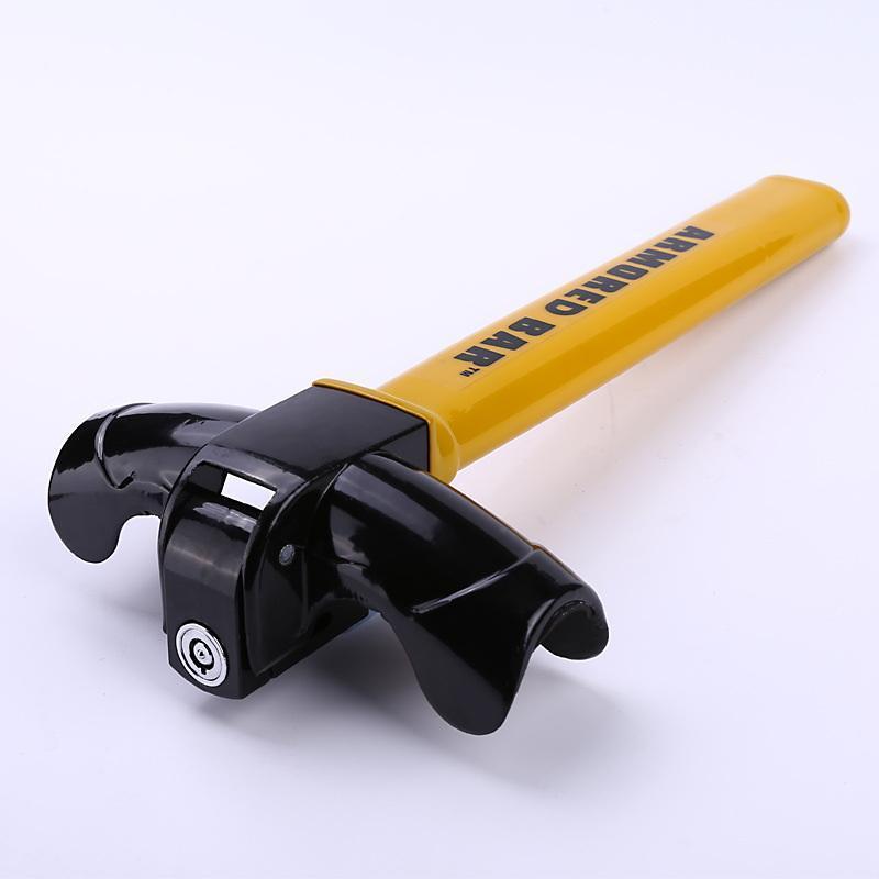 Newwellknownepic Universal พวงมาลัยรถ Lo Anti-Theft T ประเภท T-Bar Security Lo พร้อมปุ่มป้องกันความปลอดภัยยานพาหนะความปลอดภัยสูง TH