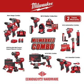 MILWAUKEE Combo Collection M12 Combo M18 Combo Essential Combo Automotive Combo Starter Collection New Mega Combo