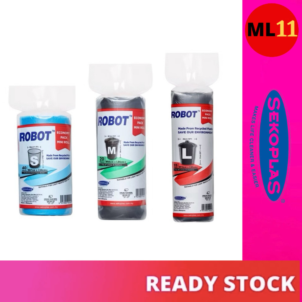 ROBOT Economy Pack Mini Roll ถุงขยะ / Plastik Sampah Roll (SML)