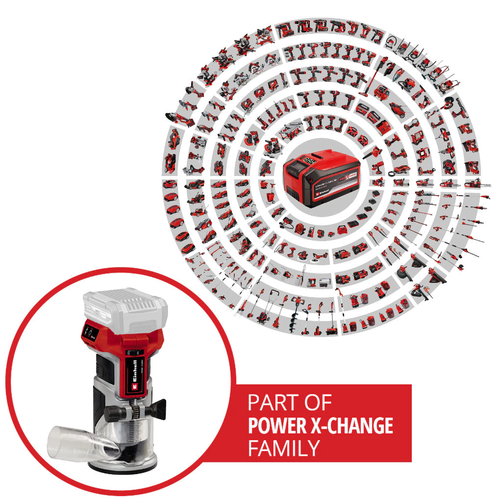 EINHELL เครื่องเซาะร่องไม้ไร้สาย TP-ET 18 Li Brushless thumbnail 4