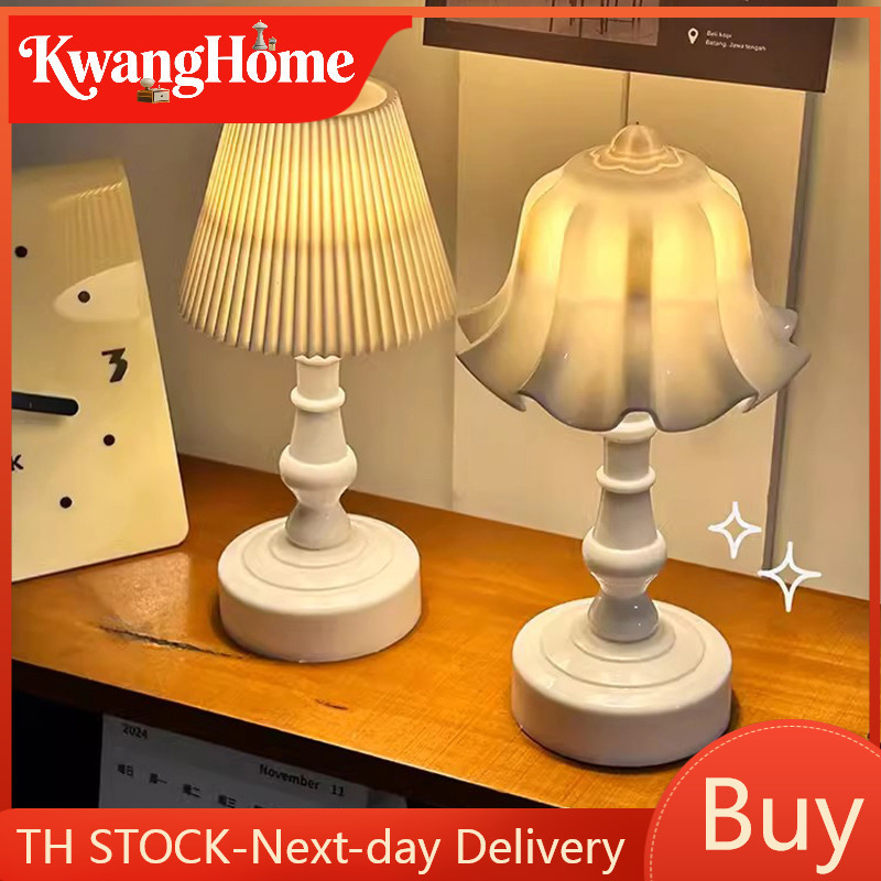 【TH STOCK】โคมไฟกลางคืน LED รูปเทียน สำหรับห้องนอน บรรยากาศ โต๊ะ ตกแต่ง และของขวัญ