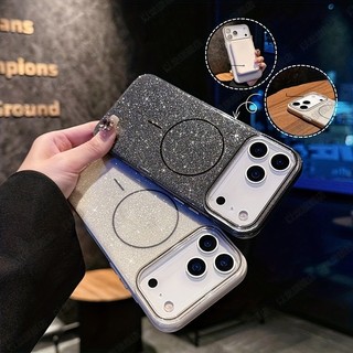 ใหม่Glitter Fine Circleเคสโทรศัพท์แม่เหล็กเหมาะสําหรับiPhone 17 16 15 14 13 12 11 Pro Max Plus 16eและ 17Air