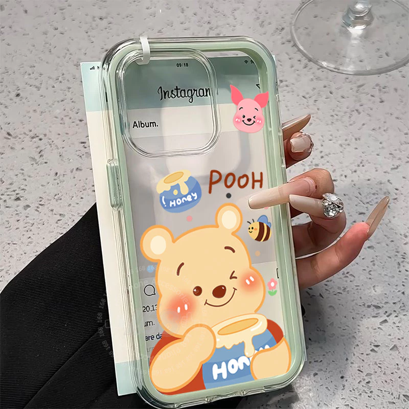 เคส OPPO Reno 16 16F 15 15F 5G เคส OPPO Reno 16 15 Pro 5G Pro Max 5G เคสน่ารักการ์ตูนหมีวินนี่เดอะพูห์ เคสกันกระแทก เคสเจลเกราะ 2 in 1 เคสใสหนากันตก