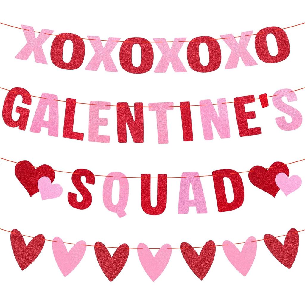 YVAINE แบนเนอร์เส้น Glenteines 4 ชิ้น, ของตกแต่งแบนเนอร์วันพรสวรรค์แห่งความสุข, แบนเนอร์แบนเนอร์รูปห