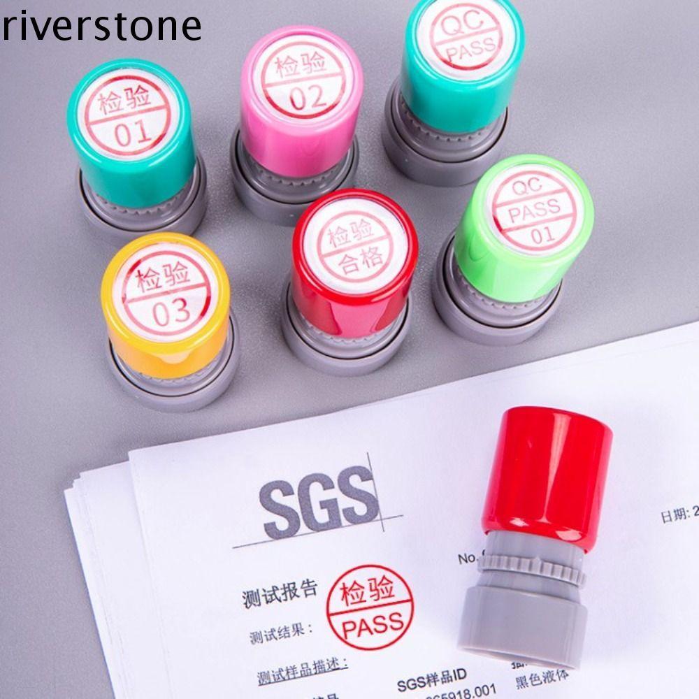 RIVERSTONE QA QC Inspect Stamp, Self-Inking Quality PASS Stamp, Pocket Stitching IQC FQC Quality Ins