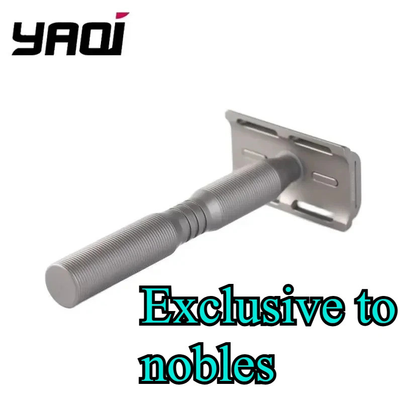YAQI เครื่องโกนหนวดเครา YAQI Ghost Titanium Light น้ําหนักความปลอดภัยมีดโกนเครื่องโกนหนวดเคราของสะสม