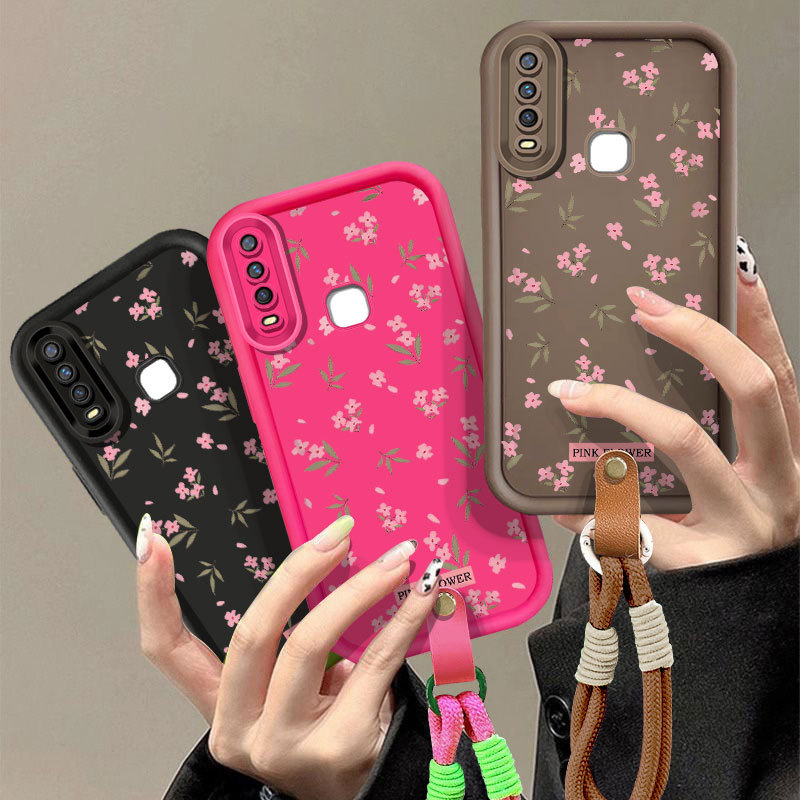 โบว์ผีเสื้อลูกปัดสร้อยข้อมือปกหลังสําหรับVIVO Y17 Y15 Y12 Y12i Y3S 1901 1902 1904 Y7S S1 กันกระแทกกร