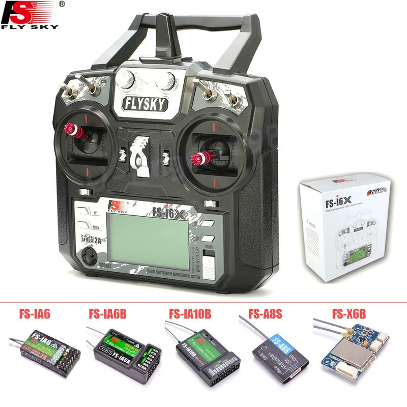FLYSKY FS-i6X FS i6X 10CH 2.4GHz AFHDS 2A RC เครื่องส่งสัญญาณ iA6B / iA10B สําหรับ RC FPV Racing Dro