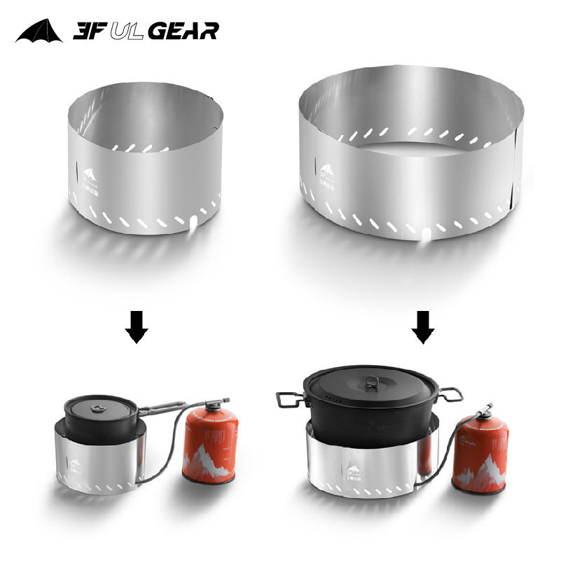 3F UL GEAR แผ่นกันลมสำหรับเตาแก๊สกลางแจ้ง แผ่นกันลมสำหรับหัวเตา