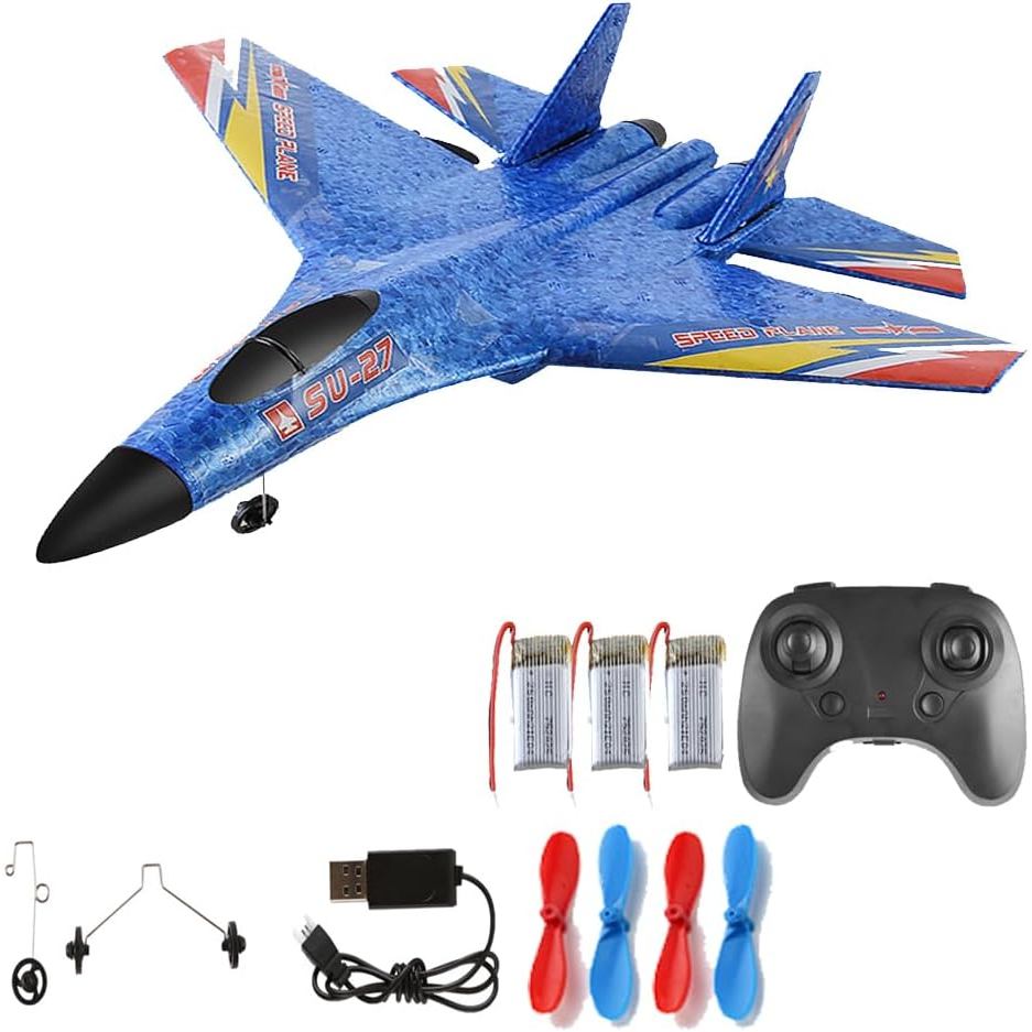 RC Fighter Jet, SU-27 RC Fighter Jet,เครื่องบินควบคุมระยะไกลสําหรับผู้ใหญ่และผู้เริ่มต้น,เครื่องบิน 
