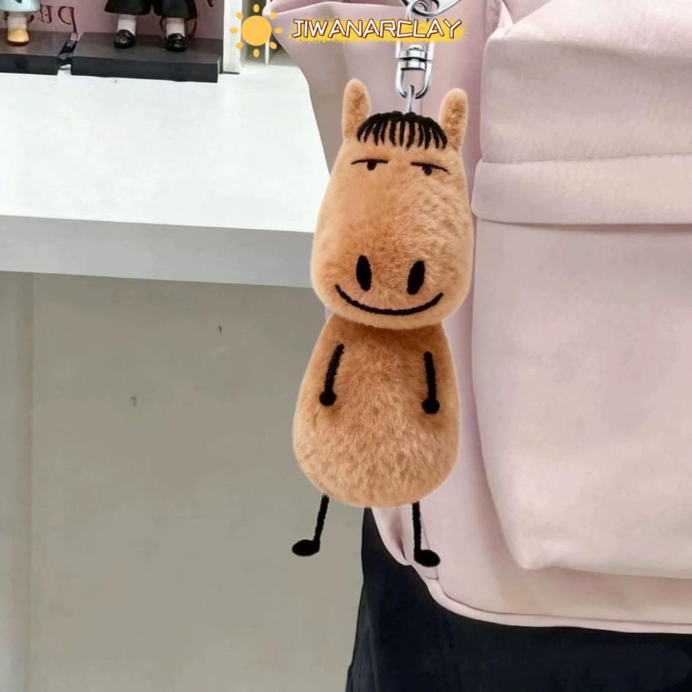 JIWANARCLAY มาสคอตปีม้า นุ่มพิเศษ ตุ๊กตาห้อยกระเป๋า พร้อมLuck Charm