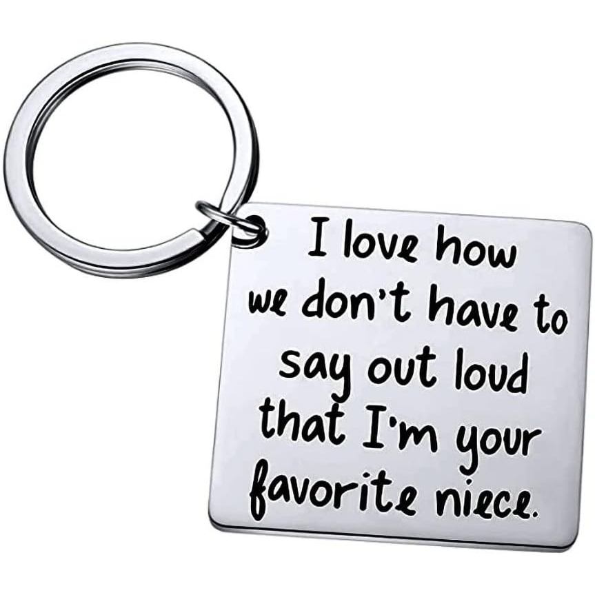 ป้าลุงของขวัญพวงกุญแจจาก Niece ของขวัญคริสต์มาสวันเกิดสําหรับป้าลุงฉันรักยังไงจะต้องกล่าวว่าดังว่าฉั