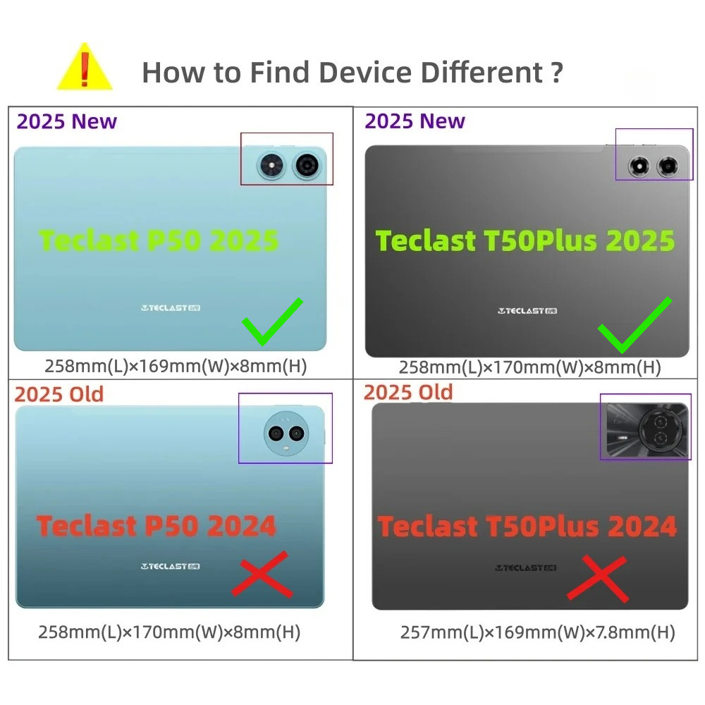 ฝาครอบธุรกิจสําหรับ Teclast P50 2025 กรณีแท็บเล็ตหนัง Pu + Tpu Backshell หลายมุมสําหรับ Teclast T50Plus 2025 ราคา ถูกที่สุด ดีลบีเคเค แกลเลอรีภาพที่ 2