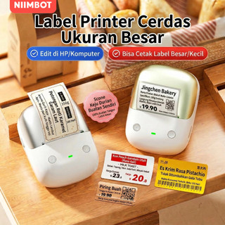 NIIMBOT B2Pro 300DPI Mesin Pembuat Label Warna Merah Hitam, Pencetakan Foto Perekat untuk Bisnis