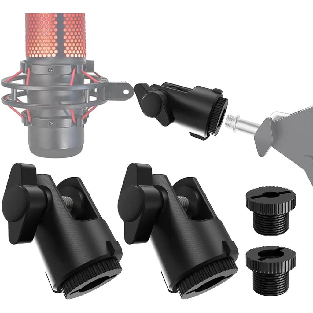 Boom Arm Adapter สําหรับ HyperX QuadCast - 8PCS Mic Mount Adapter Kit สกรู 3/8 "และ 1/4", อะแดปเตอร์