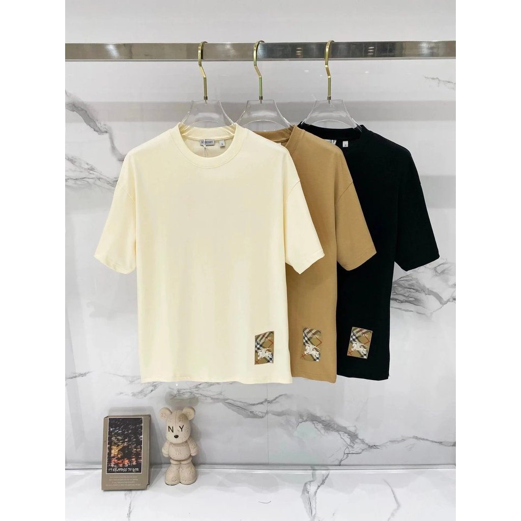 ฤดูใบไม้ผลิฤดูร้อนสบายๆLimเด็กอารมณ์หลวมผู้ชายผู้หญิงBaสีดําosbbrสบายแขนสั้นผ้าฝ้ายLel Lee sst Top W