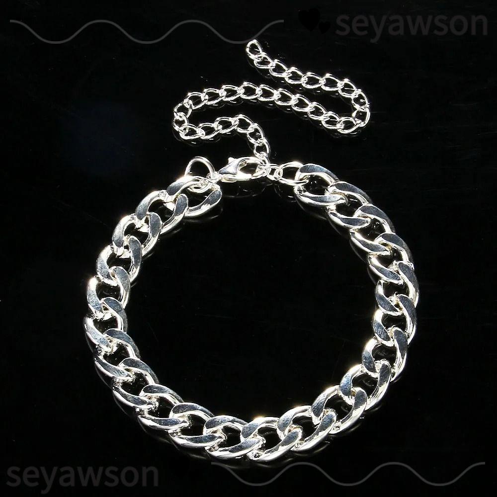 SEYAWSON Cuban Link Anklet Bracelet, Adjsutable Gold/Silver Stainless Steel Adjsutable Anklet Bracel