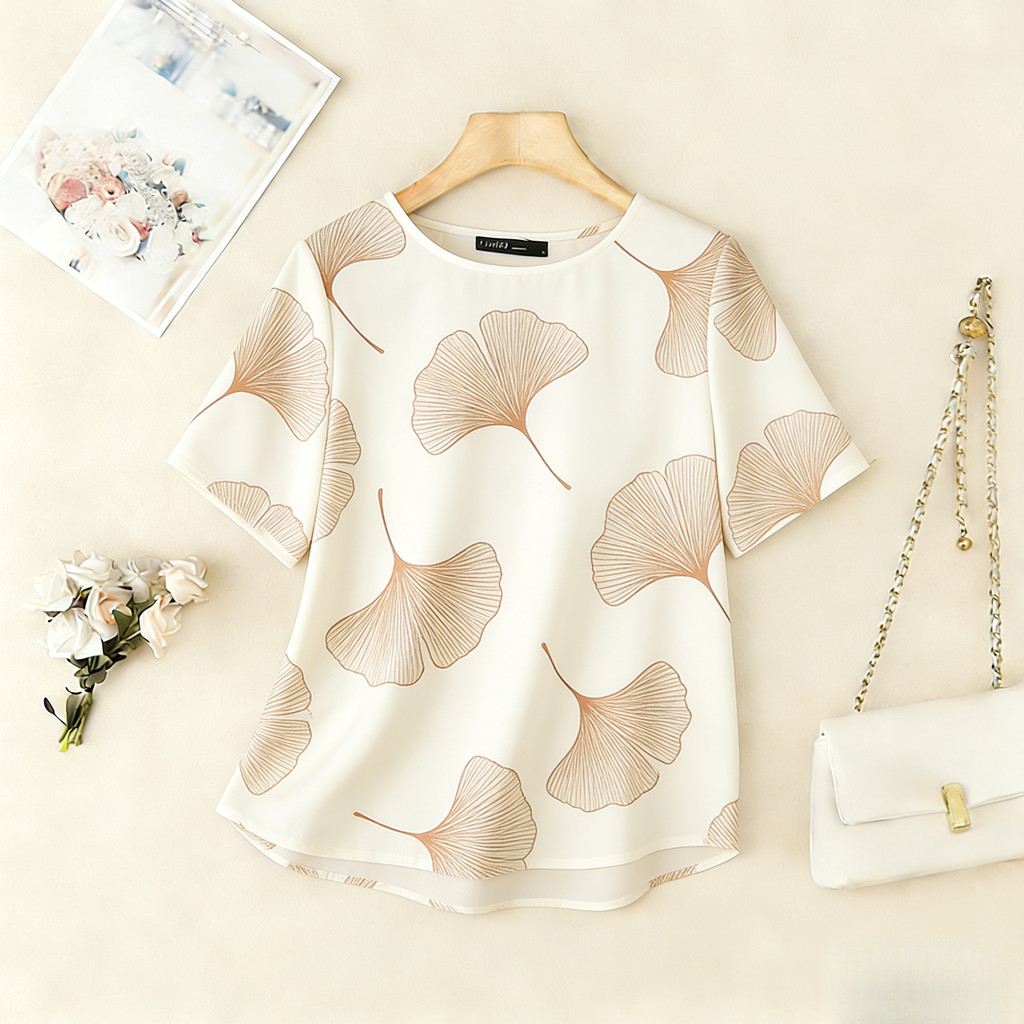 เสื้อเชิ้ตแขนสั้นสำหรับผู้หญิง ดีไซน์ทันสมัย สวมใส่สบายและระบายอากาศดี