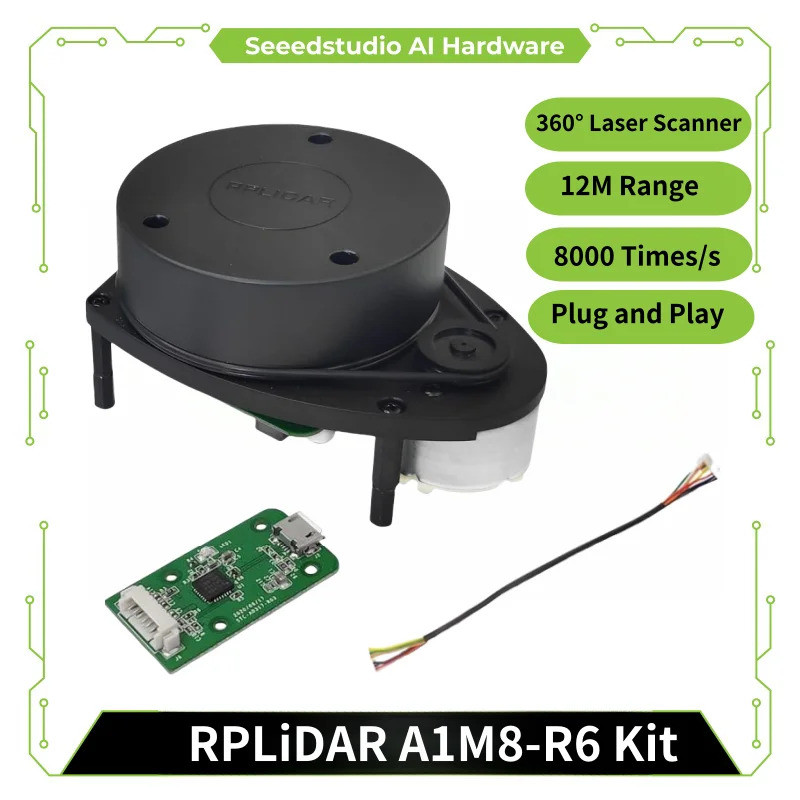 SLAMTEC RPLIDAR A1M8 เครื่องสแกนเซนเซอร์ 360 องศา 12 เมตร 2D Scanning Radius หลีกเลี่ยงอุปสรรค นําทา