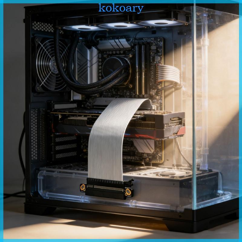 KOK ความเร็วเต็ม PCIE5 0 x16 สายต่อ GPU สายไฟสําหรับ ITX โครงสร้าง Chasses
