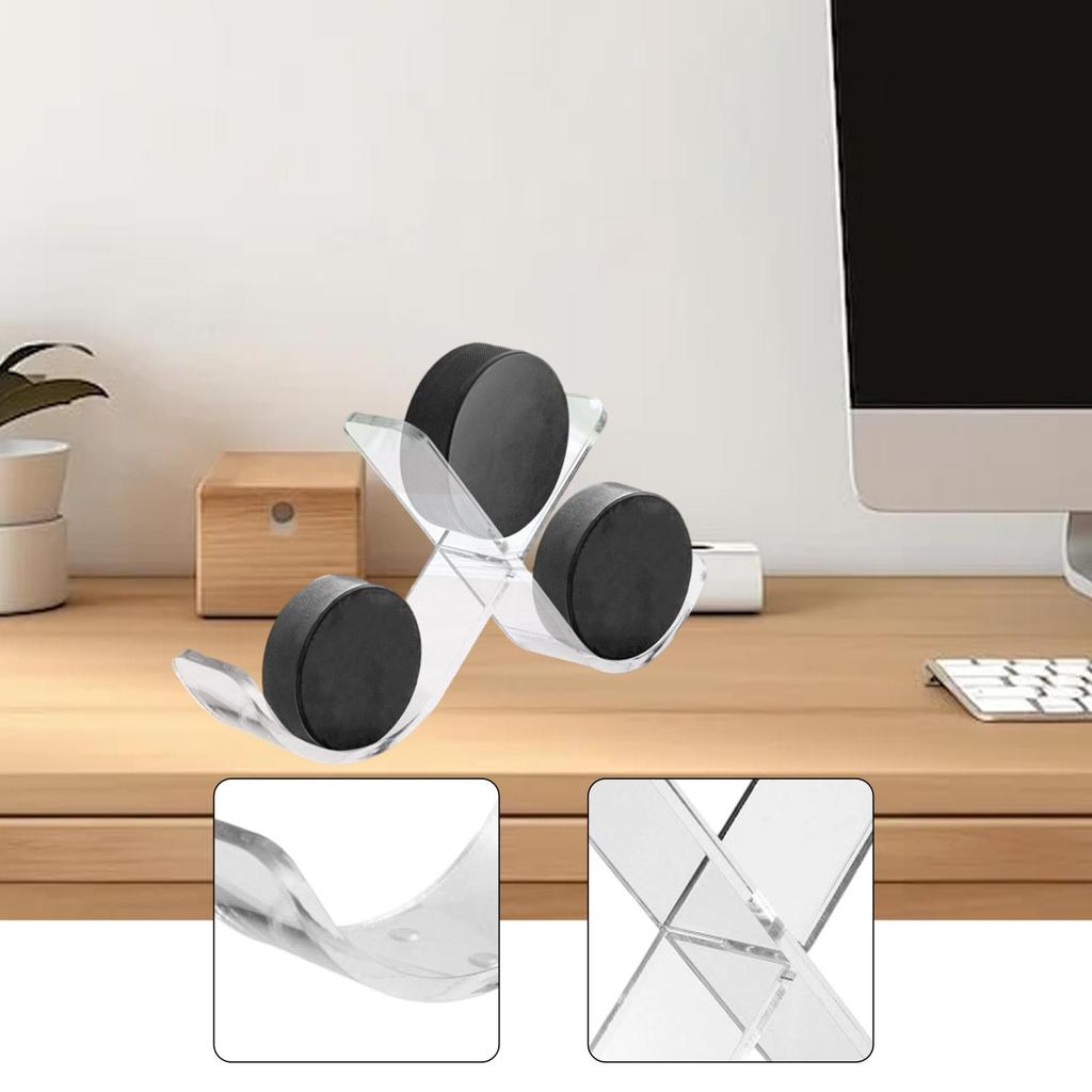 [arutoxalc] ขาตั้งจอแสดงผล Ice Hockey Puck ตกแต่ง ของสะสม ตู้โชว์ Ice Hockey Puck