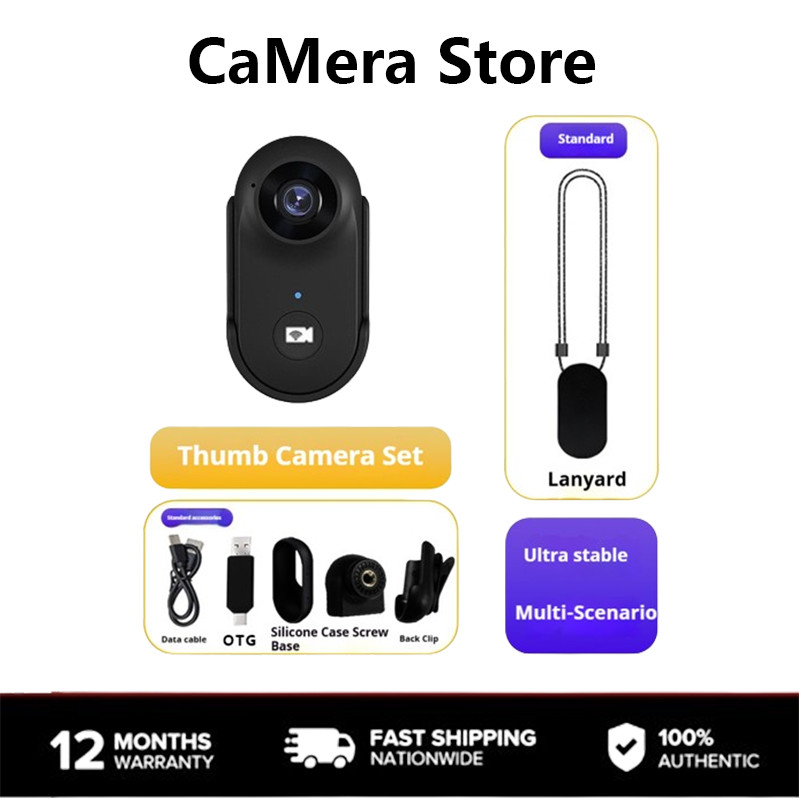 CaMera Store A100+ มินิกล้องกล้องกีฬา 2.7K WiFi กล้องดิจิตอลขี่จักรยาน Vlog กล้องแบบพกพาแม่เหล็ก Thu