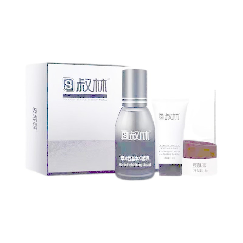 Shulin Herbal Acne Basic Bacteria Liquid ครีมกําจัดสิวลบรอยสิวปิดสิวลดรอยสิวชุดสามชิ้นตัวอย่าง
