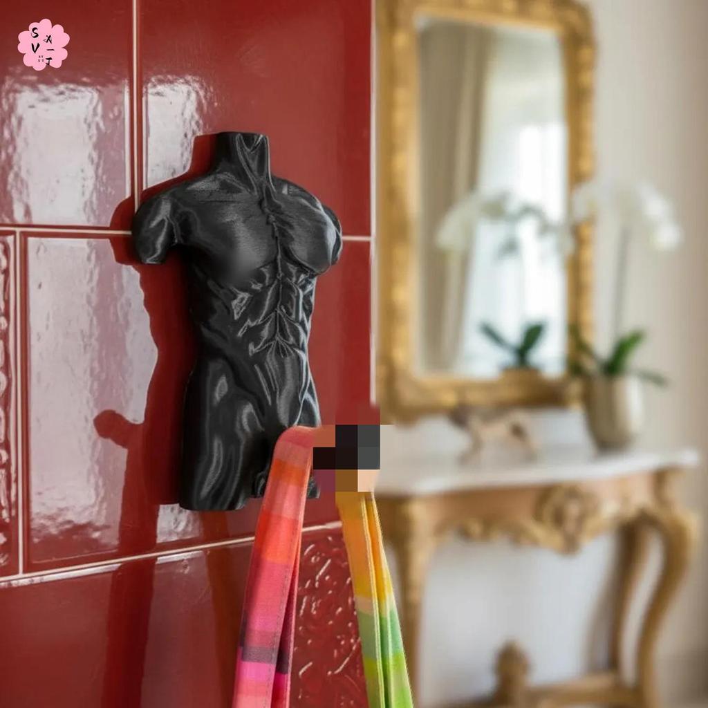 กล้ามเนื้อ Man รูป Wall Hook สําหรับห้องน้ําฝักบัวกันน้ําโลหะแขวน Strong กาวสําหรับผ้าเช็ดตัวหมวกคีย