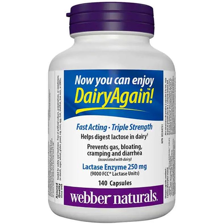 Webber naturals Lactase Enzyme 140 แคปซูล