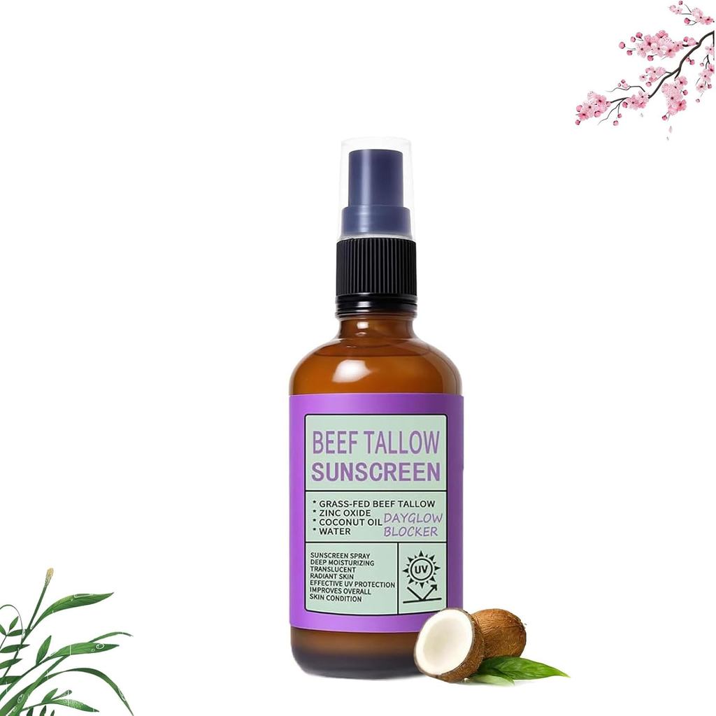 Grounded Labs Beef Tallow Sunscreen Spray, Grounded Labs Sunscreen Beef Tallow, Moisturizing Sunbloc