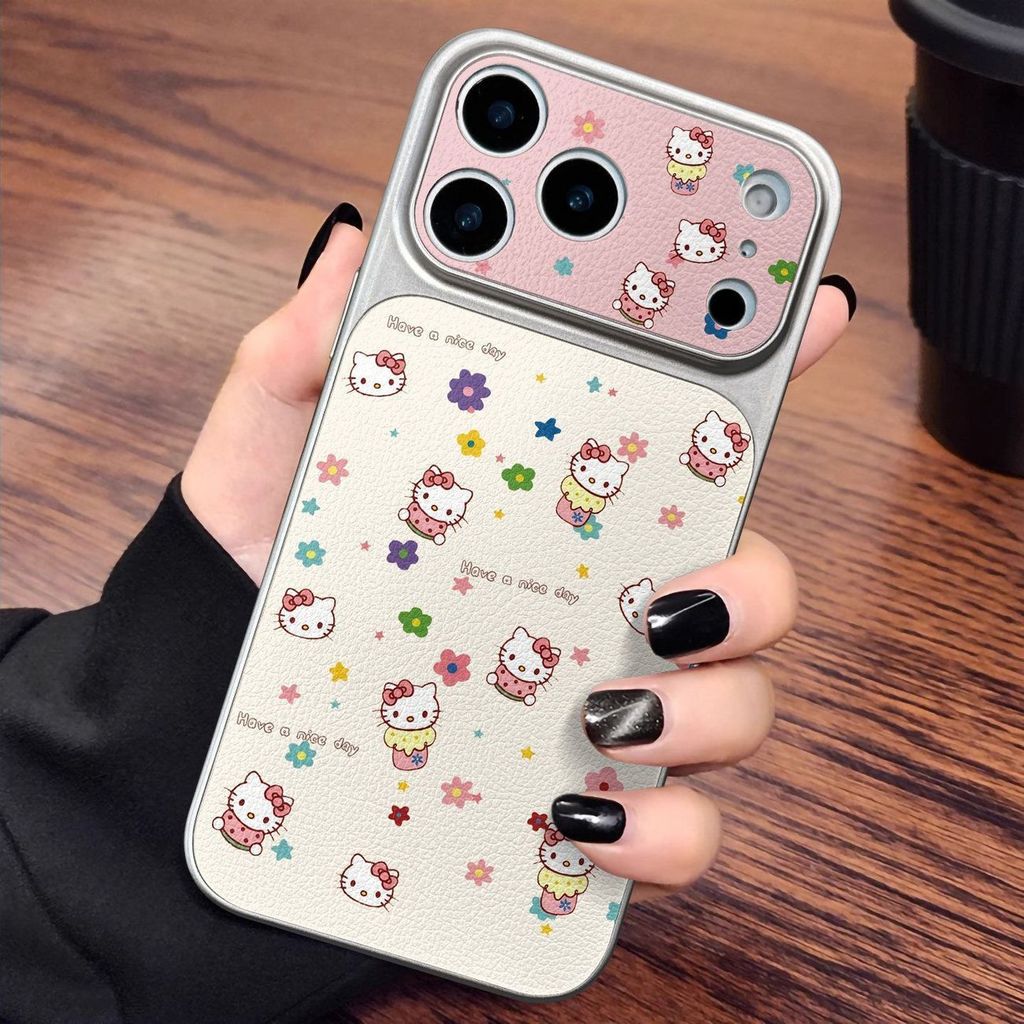 หนังเคสโทรศัพท์ Hard Shock-proof ญี่ปุ่นเกาหลีขนมลูกแมวดอกไม้รวมทุกอย่าง iPhone 15PROMAX 15PLUS 17PR