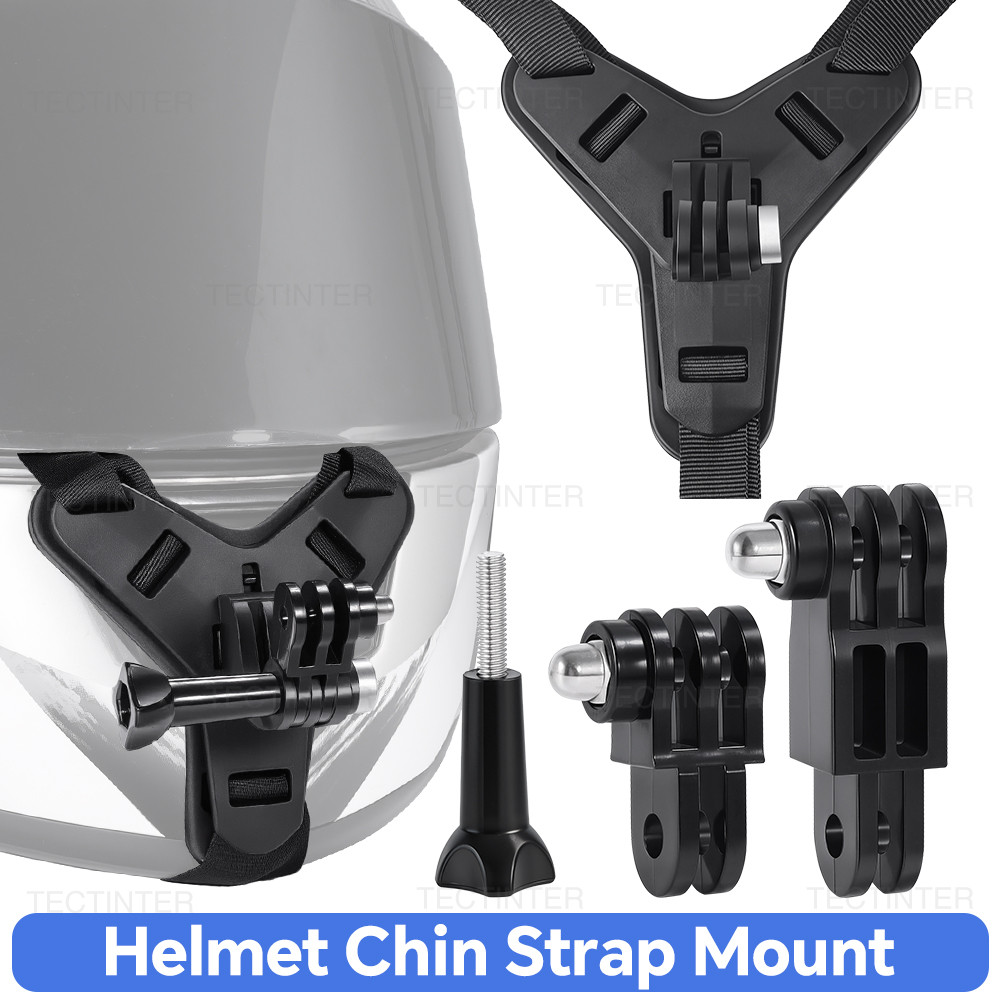 หมวกกันน็อครถจักรยานยนต์ Chin Strap Mount สําหรับ GoPro Hero 13 12 11 10 9 8 DJI Osmo Insta360 SJCAM SJ4000 AKASO Action กล้องอุปกรณ์เสริม